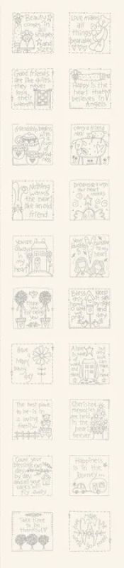 Sweet Sentiments Stitchery Panel - Natalie Bird