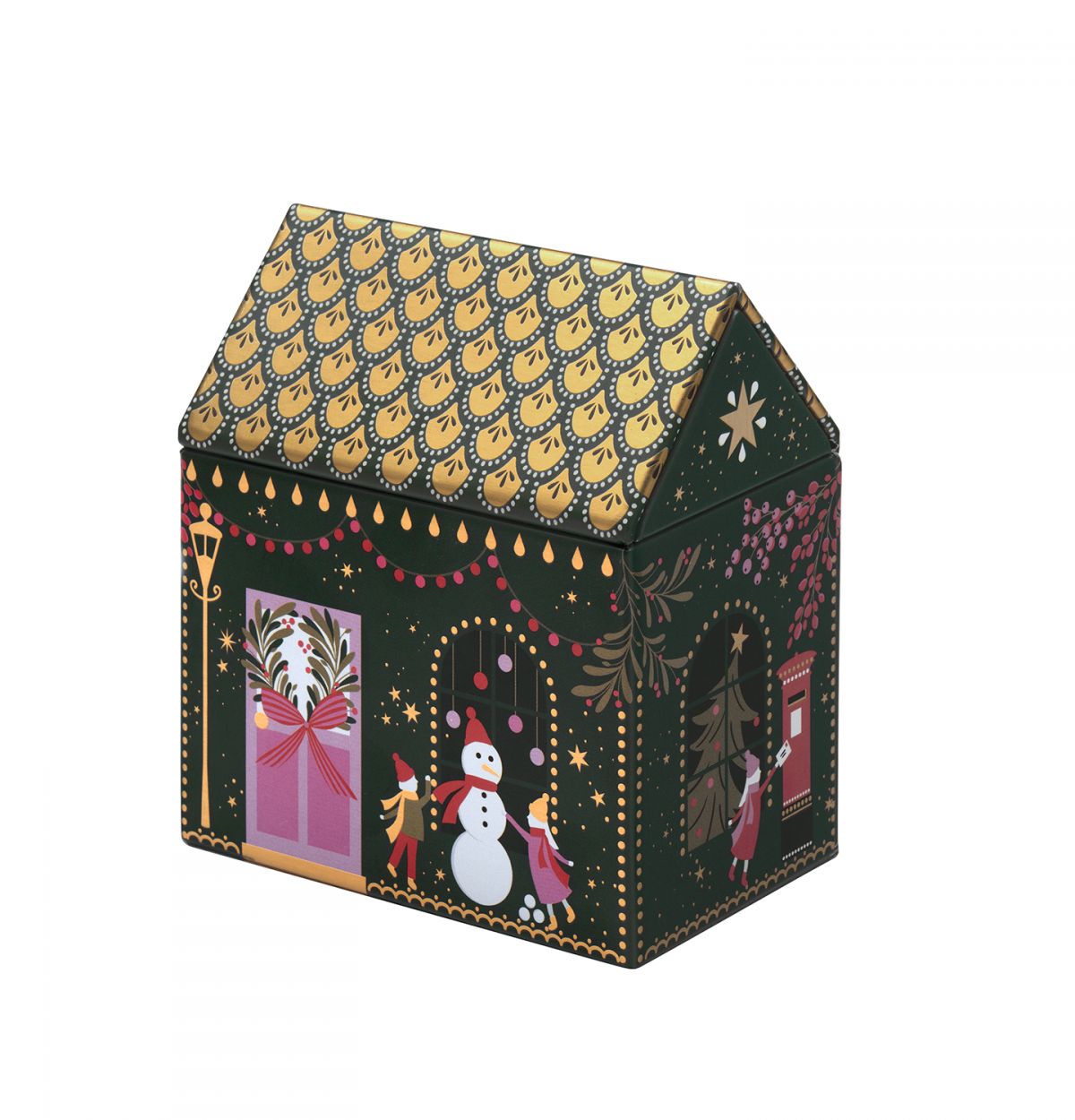 Sara Miller Christmas House Tin - Small