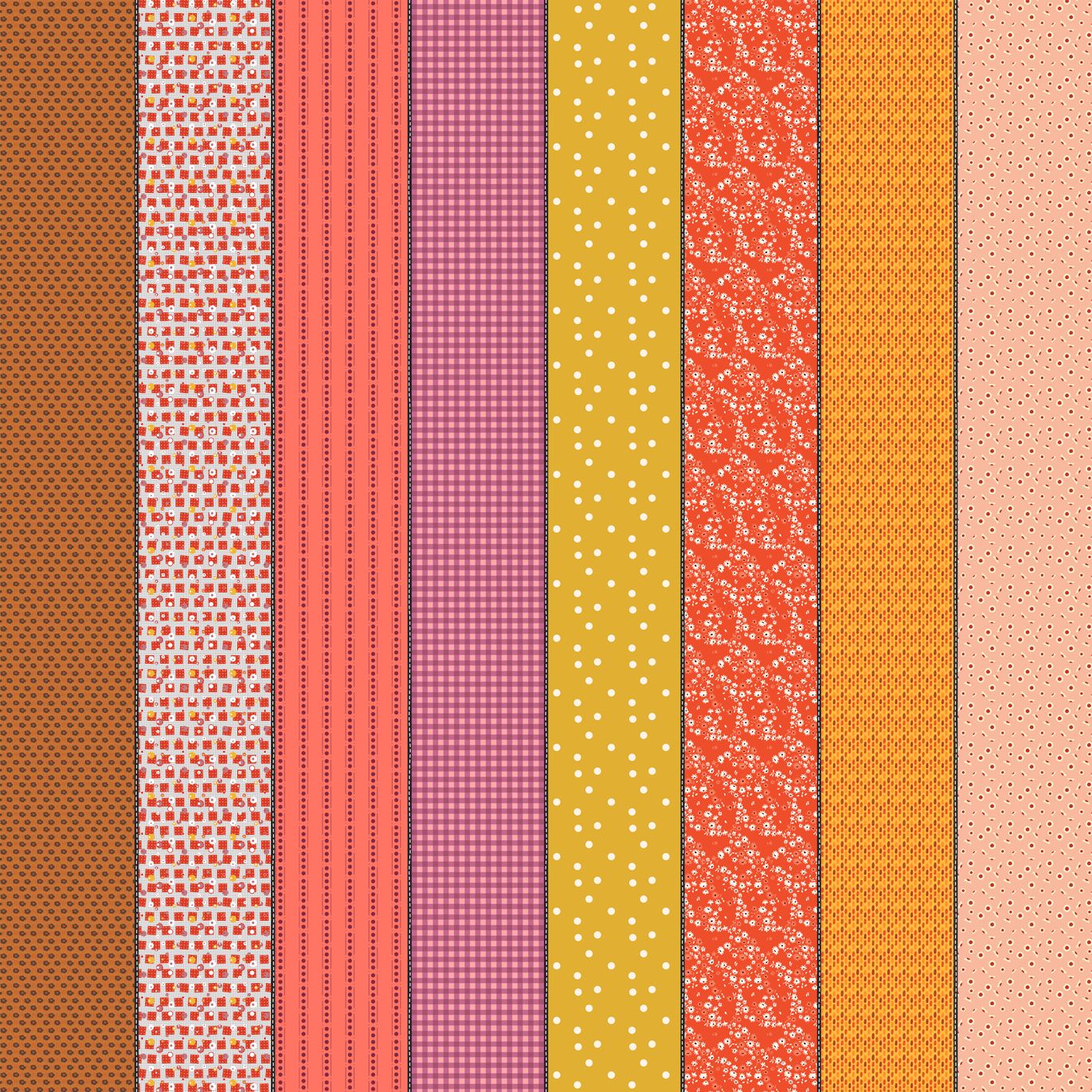 Gathered Lollies by Jen Kingwell per metre, Colourway: 18290 11