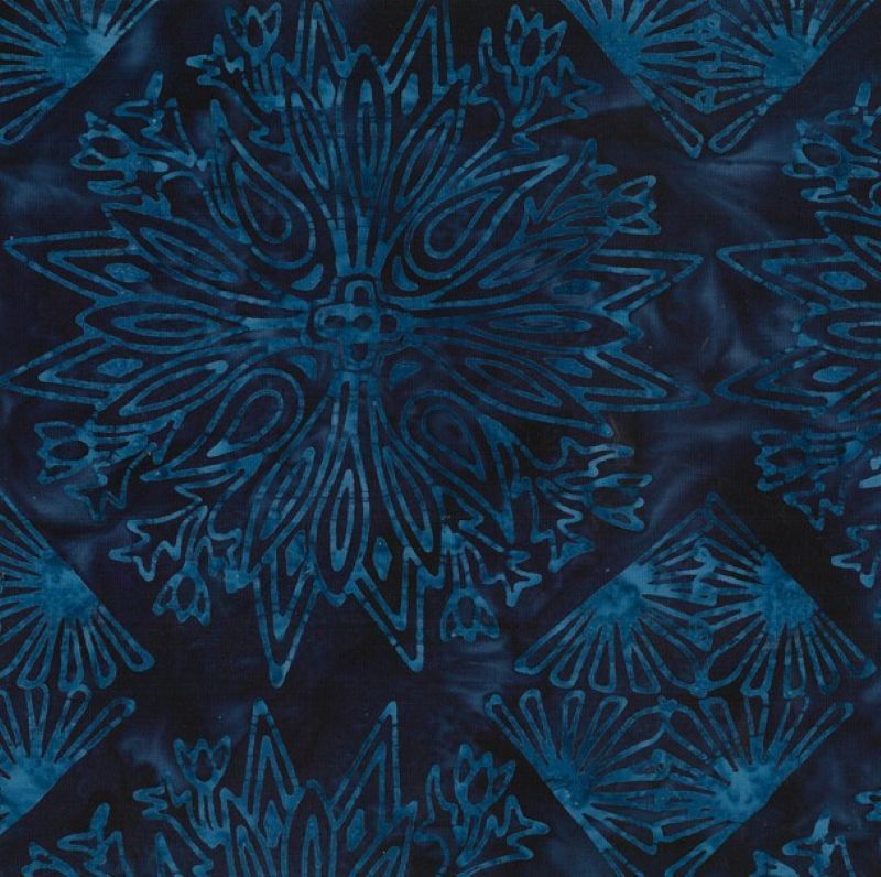 108" Batik Navy Wideback - per metre