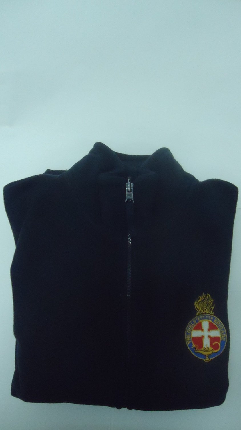 Girls Polar Fleece Vests w Crest (sleeveless)