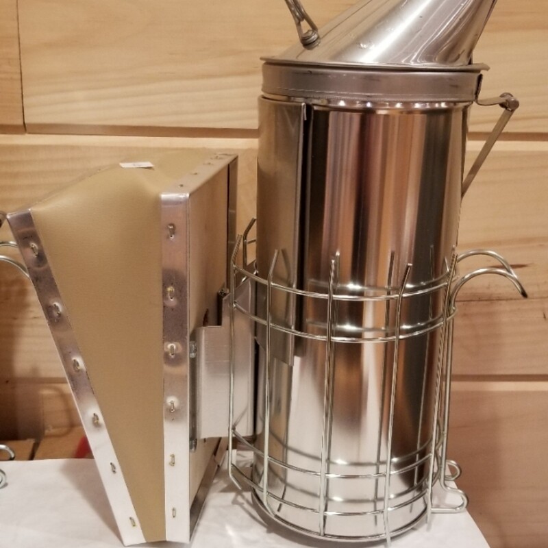 Smoker, 4x10 Dadant w/ Hand Shield &amp; Finger Guard -On Farm Pickup Only