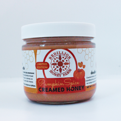 Pumpkin Spice Creamed Honey 14 oz. Limited Edition