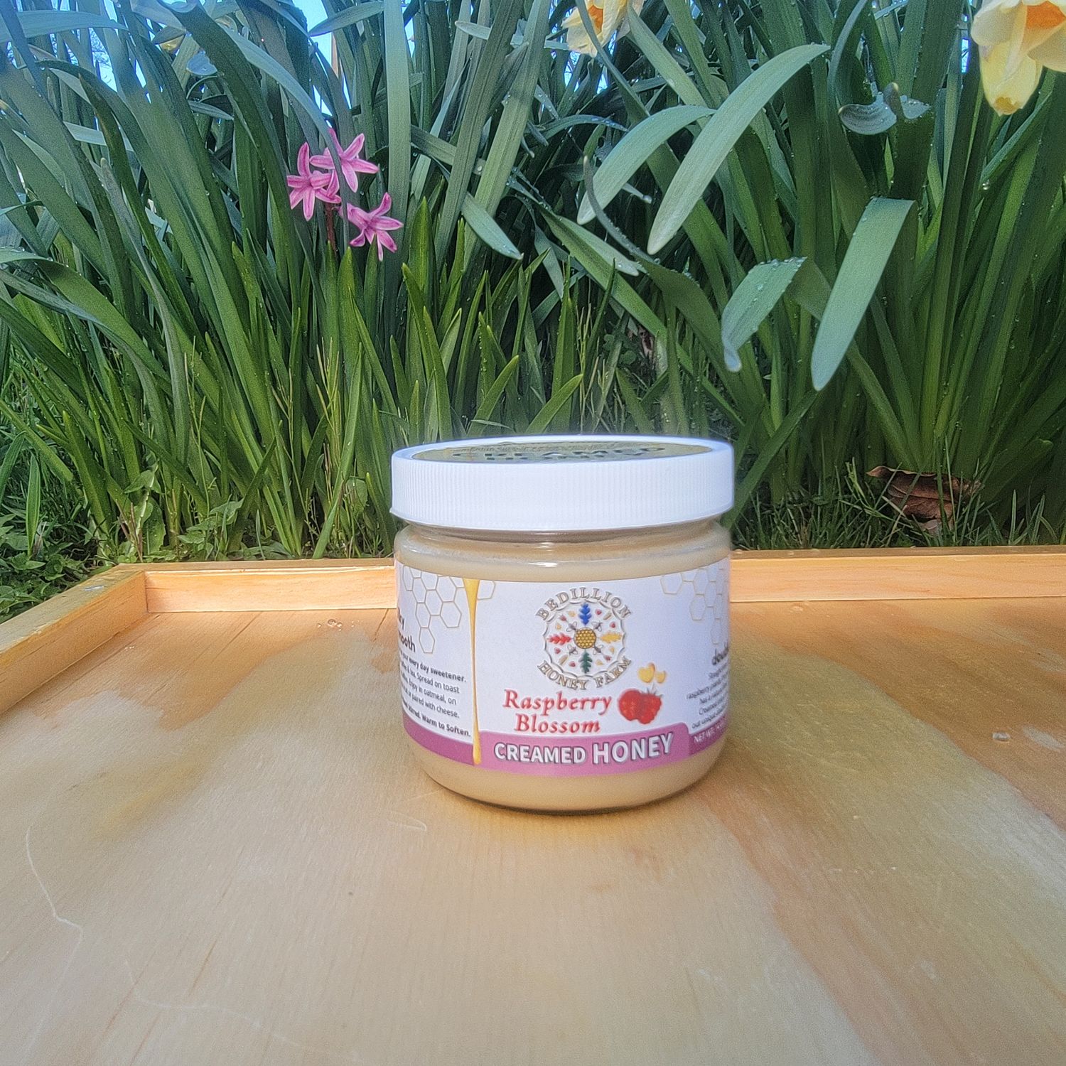 Raspberry Blossom Creamed Honey 14 oz.