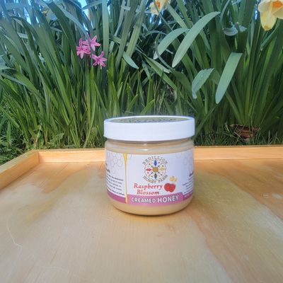 Raspberry Blossom Creamed Honey 14 oz.