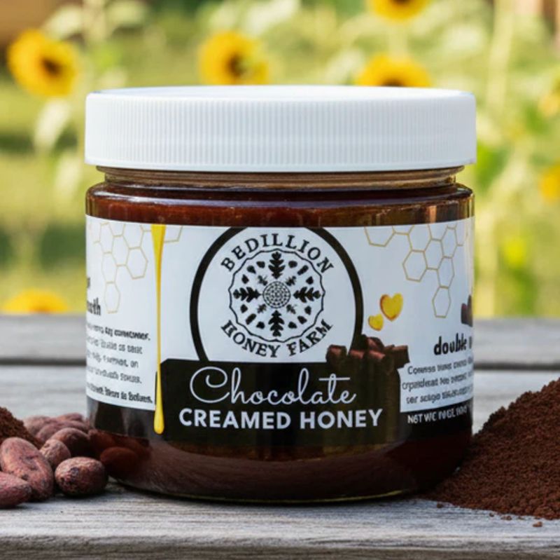 Chocolate Creamed Honey 14 oz.