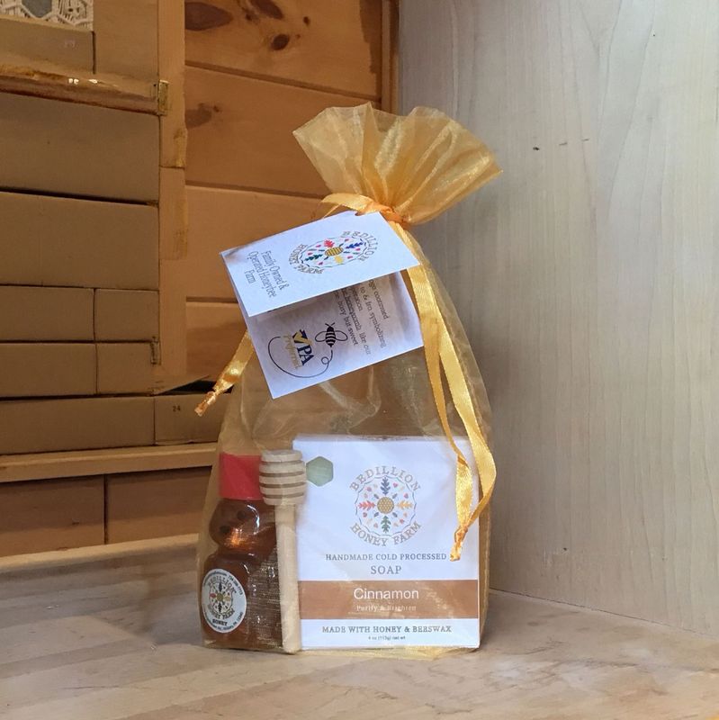 Gift Bag - Honey, Handmade Soap &amp; Honey Dipper