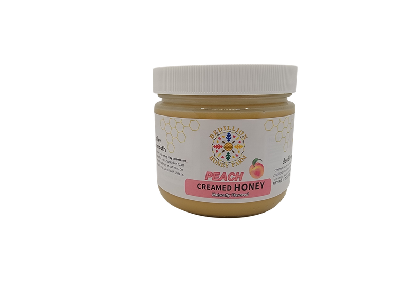 Peach Creamed Honey 14 oz.