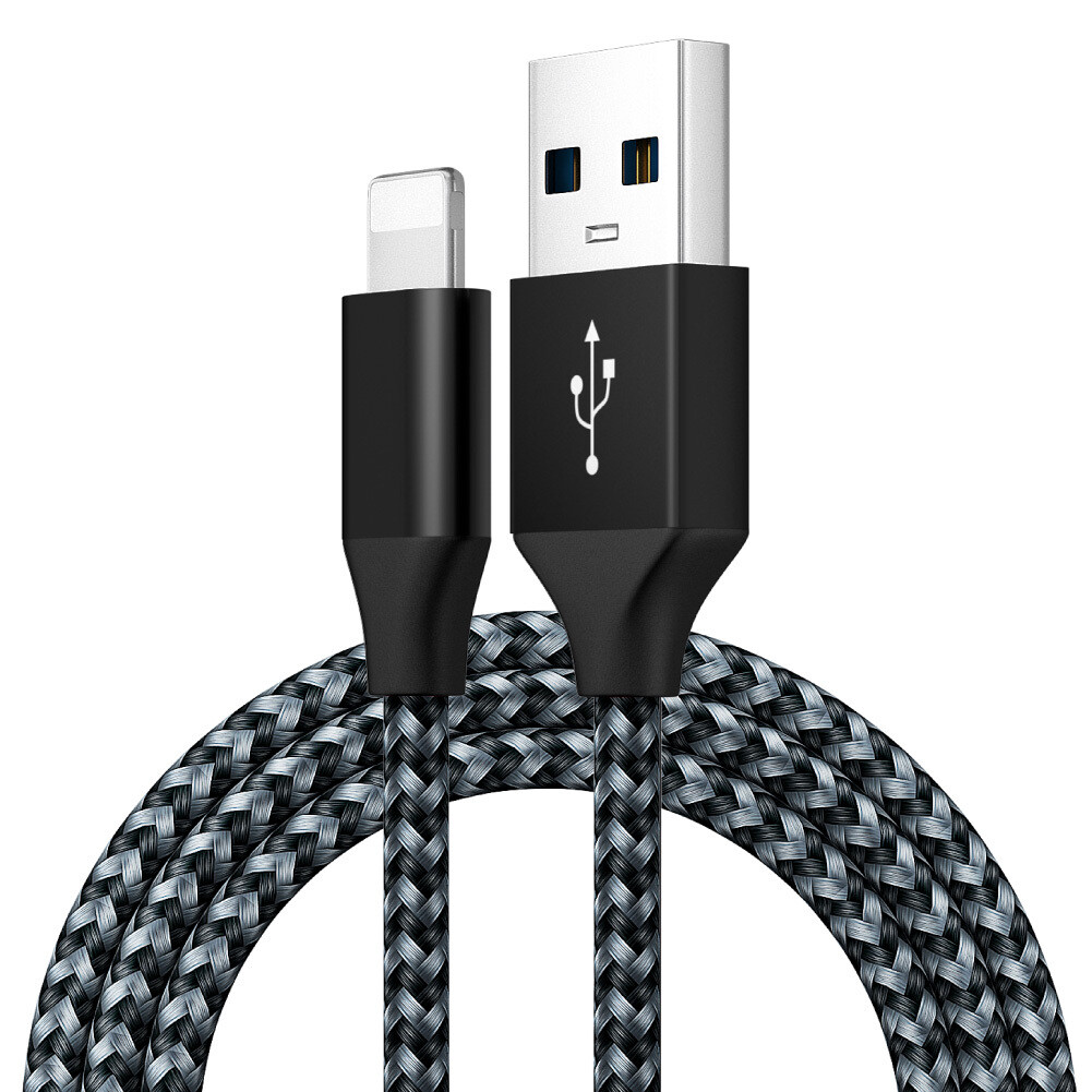 Nylon Braided 2A Lighting Fast Charging Cable For iPhone and iPad