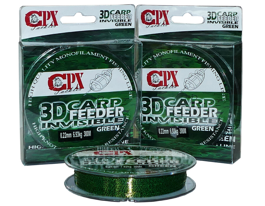 CPX - 3D CARP FEEDER INVISIBLE - Green zsinór - 300m