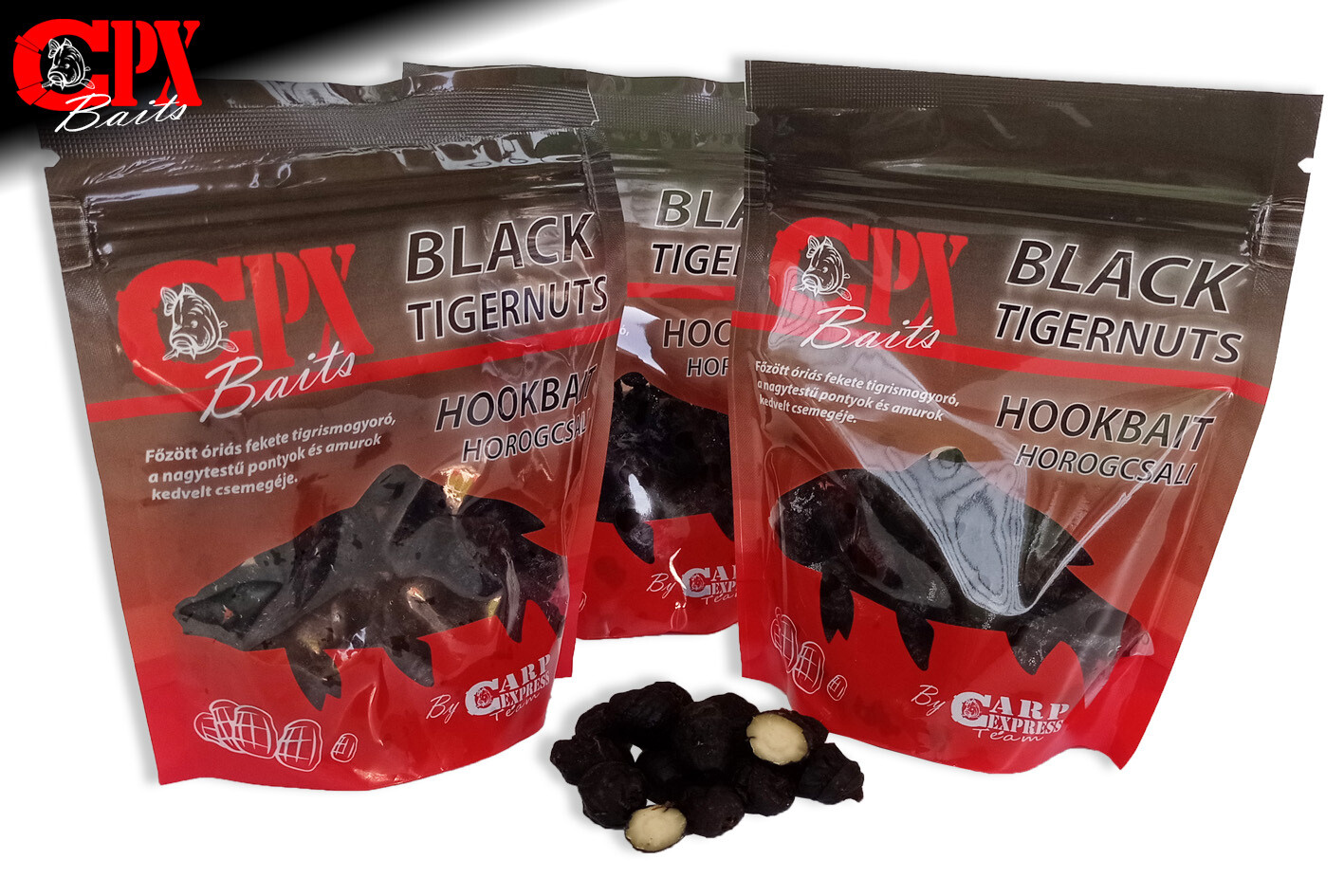 CPX Baits Főtt tigrismogyoró - MEGA BLACK 150 gramm