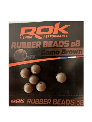 ROK RUBBER Beads Ø4, 6, 8 mm - Gumigyöngy - 25 darab/csomag - ÚJ CAMO SZÍNBEN ÉS ÚJ MÉRETEKBEN