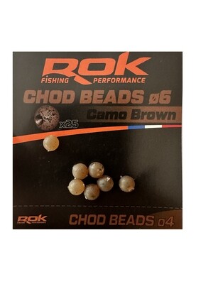 ROK CHOD Beads Ø6mm - Chod gyöngy 25db/csomag - ÚJ CAMO SZÍNEKBEN