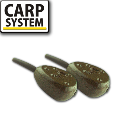 Carp System Flatliner Pear - Lapított körte belsõ vezetésû ólom - 130g - 1 darab
