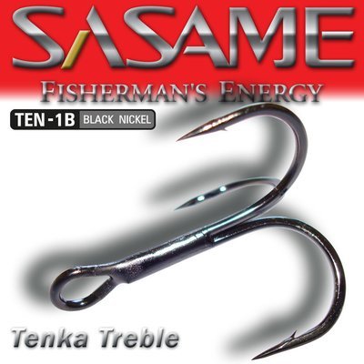SASAME Tenka Treble hármas horog - Black Nickel SASAME Tenka Treble hármas horog - Black Nickel