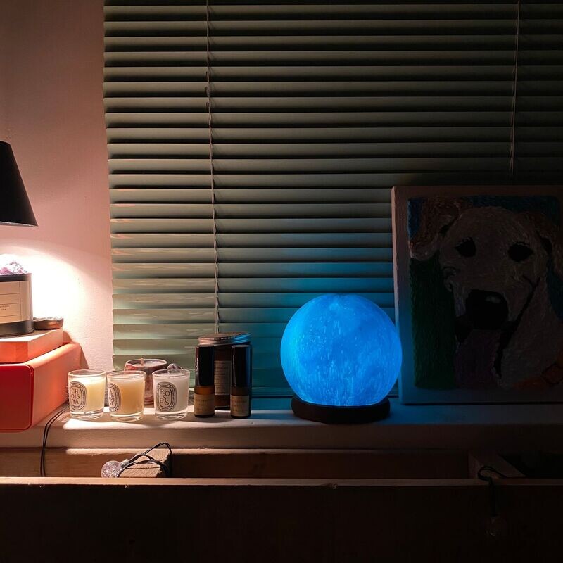 【獨家客製】手作流體藝術小夜燈｜玻璃燈罩