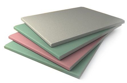 PLACAS de GESSO e LÃ MINERAL