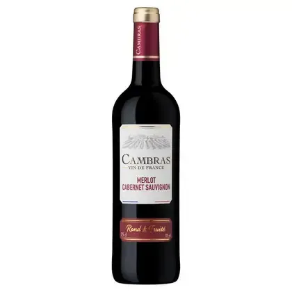 Vin Rouge de table Merlot, 75cl - CAMBRAS ( Carton de 6 pièces)