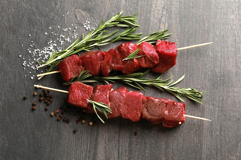 Brochettes de bœuf x4(prix au KG)