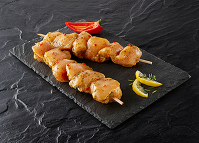 Brochette de poulet méditerranée x4(prix au KG)