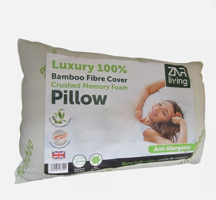 Memory Foam Pillow with Bamboo Cover Memory Foam Pillow with Bamboo Cover