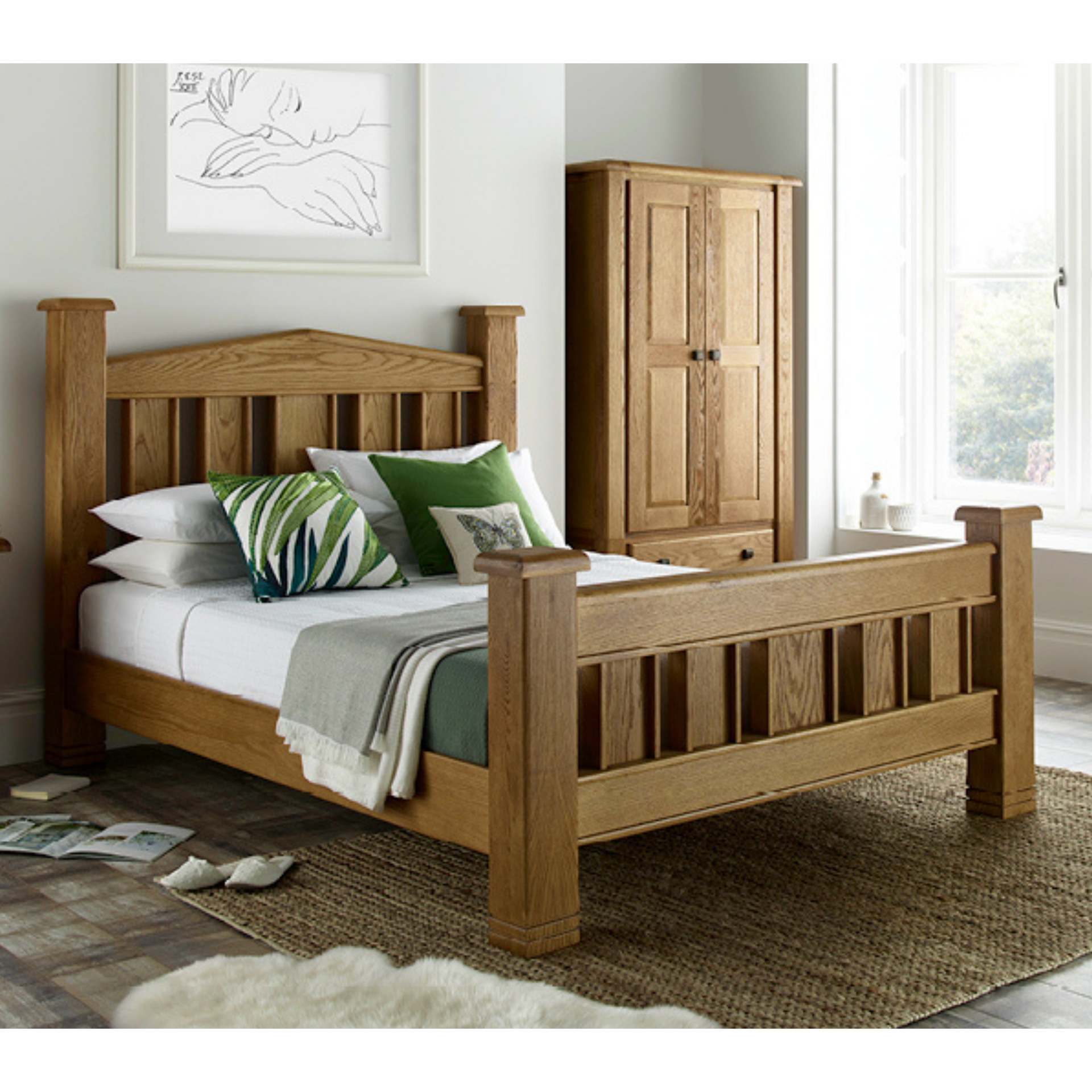Vermont Wooden High End Bed Frame