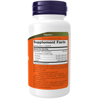 NOW Foods Pancreatin 2000 - 100c
