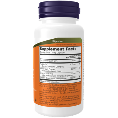 NOW Foods Gastro Comfort with PepZin GI- 60 veg caps