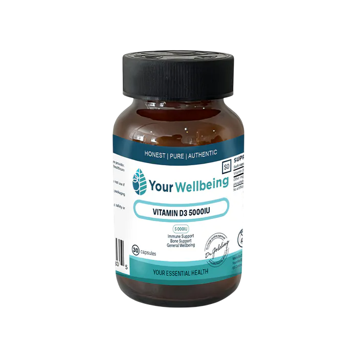 YWB Vitamin D3 5000IU 60 Capsules
