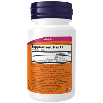 NOW Foods Methyl Folate 1000 mcg - 90 Tablets