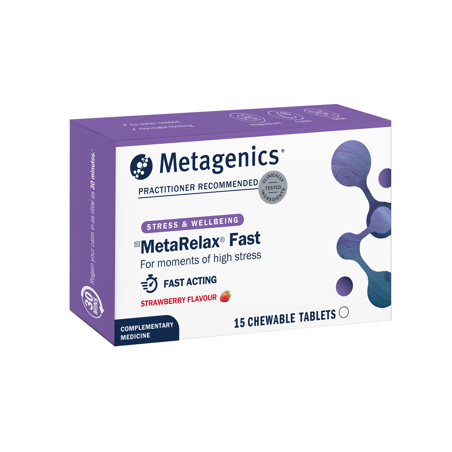 Metagenics MetaRelax Fast Strawberry 15c