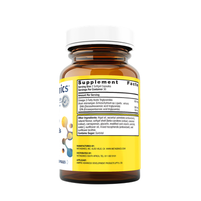 Metagenics OmegaGenics Algae Omega-3s 300 mg