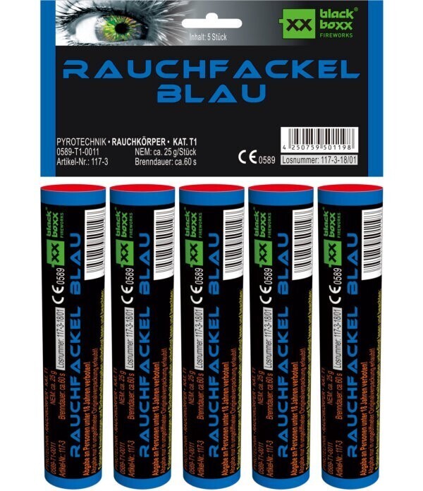 Rauchfakel blau