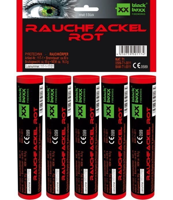 Rauchfakel rot
