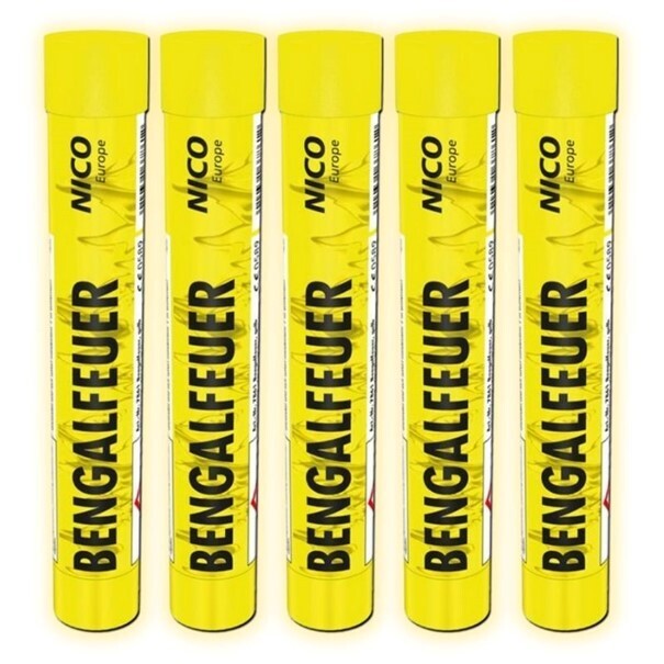 Bengalfeuer Gelb 5er Pack
