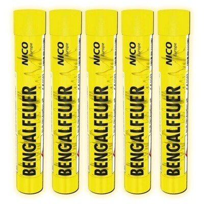 Bengalfeuer Gelb 5er Pack