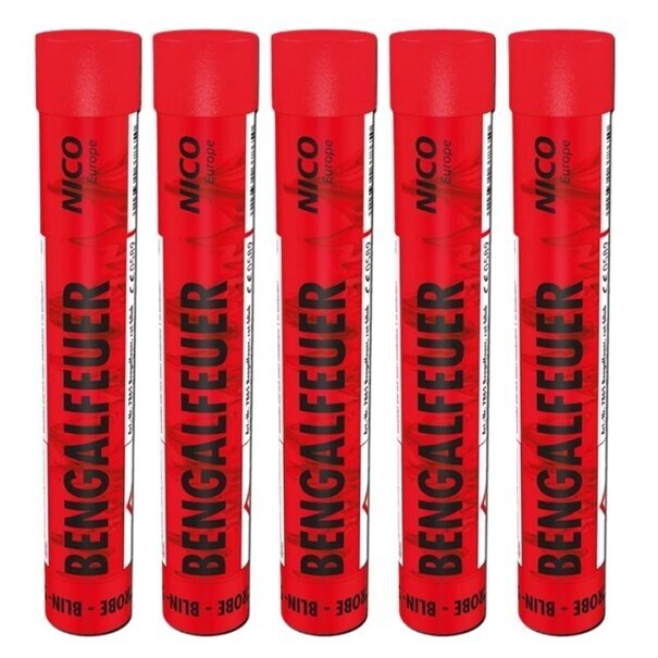 Bengalfeuer Rot 5er Pack