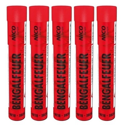 Bengalfeuer Rot 5er Pack
