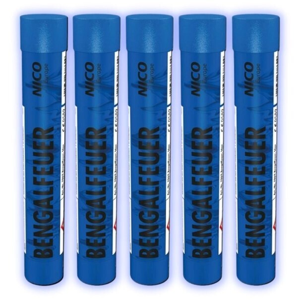 Bengalfeuer Blau 5er Pack