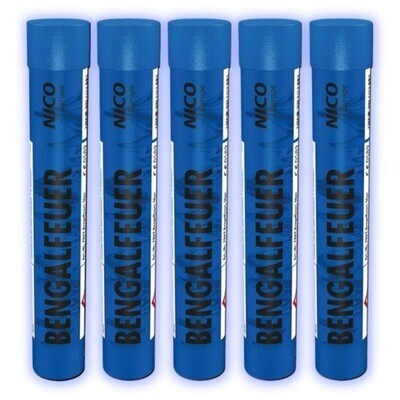 Bengalfeuer Blau 5er Pack
