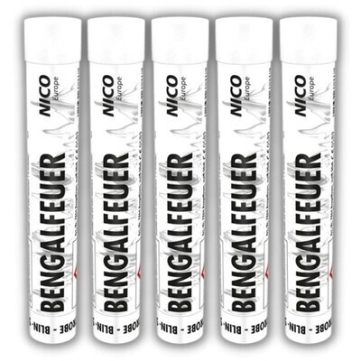Bengalfeuer Weiss Blinker 5er Pack