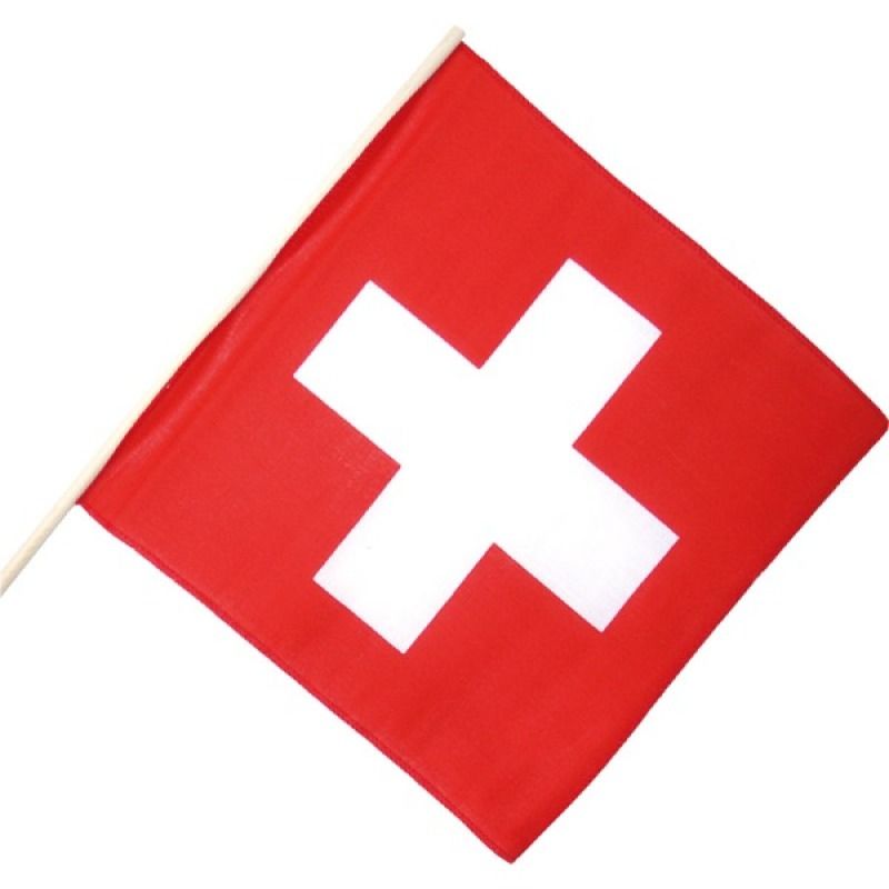 Stoffahne mit dem Schweizerwappen 30 x 30 cm
