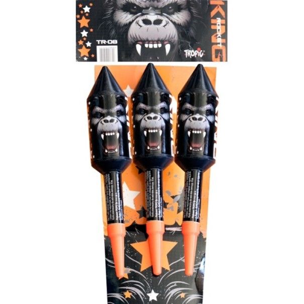 King Rockets 3 grosse Bukettraketen
