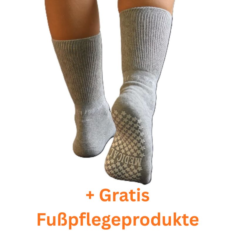 Sicherheits-Antirutsch-Socken  inkl. Fußpflegeprodukte
