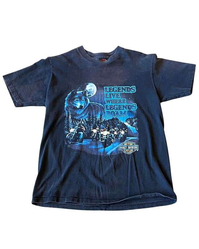 1982 wolf Harley tee