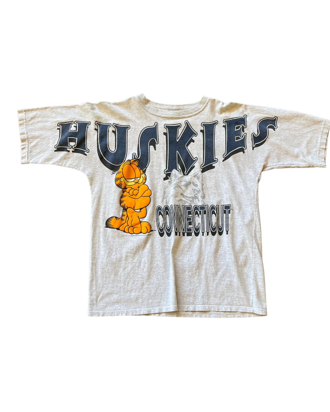 Vtg Connecticut Huskies Garfield tee