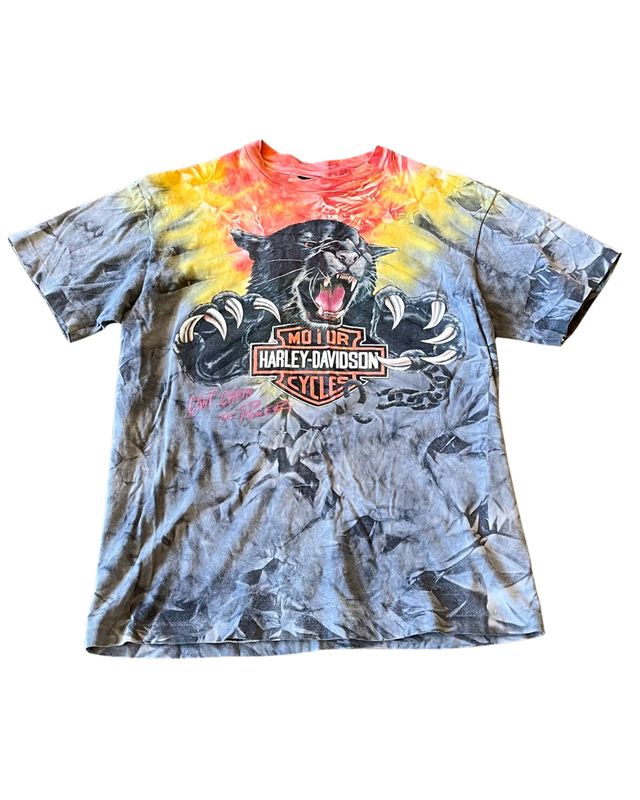 Rare Harley Panther tie dye tee
