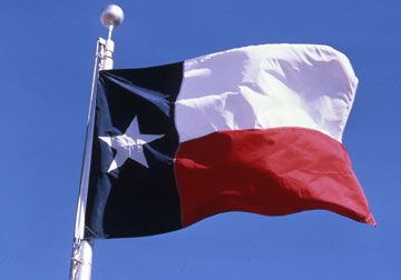 Texas State Flag "plus" the USA FLAG  both are 2' X 3'