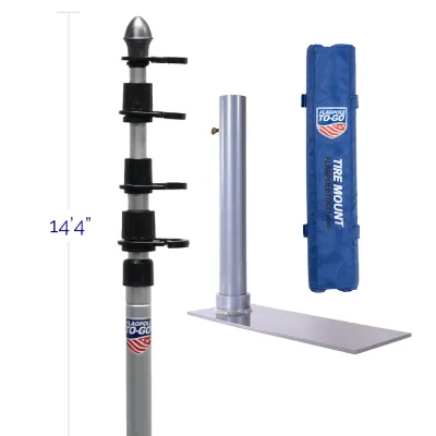 14' TELESCOPIC FLAGPOLE, TIRE MOUNT AND NEW PROTECTIVE FOAM BUMPER 14' TELESCOPIC FLAGPOLE, TIRE MOUNT AND NEW PROTECTIVE FOAM BUMPER