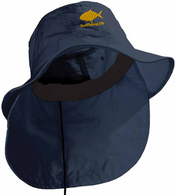 Pompano Embroidered Extreme Surf Fishing Cap with cord Pompano Embroidered Extreme Surf Fishing Cap with cord